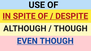 Hướng dẫn cách sử dụng although despite in spite of lớp 7 thành thạo và tự tin